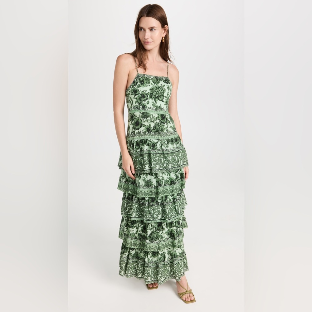 Alice + Olivia Valencia Tiered Maxi Dress Sz 6